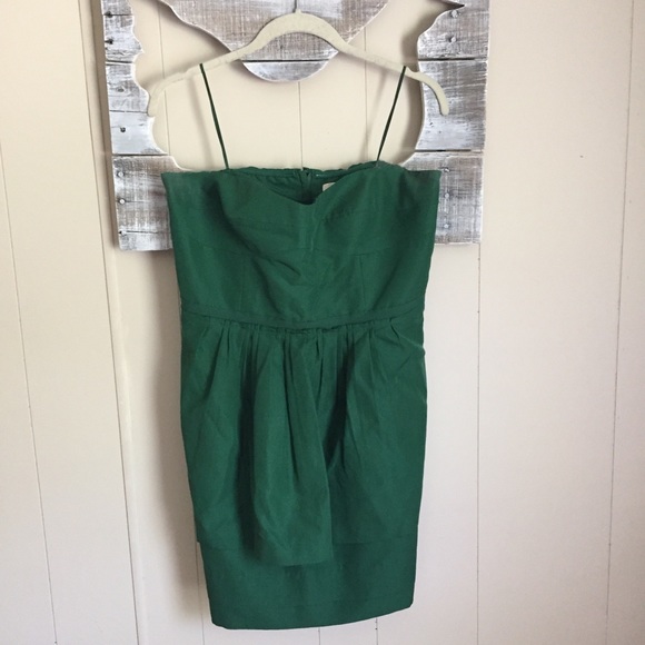 J. Crew Dresses & Skirts - J. Crew | Green Strapless Dress Size 14